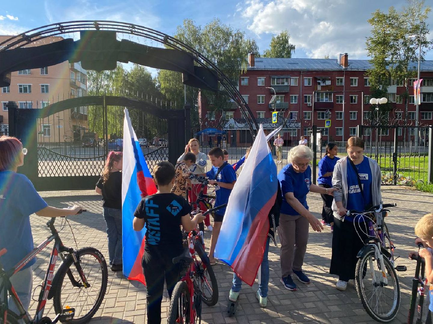 #велопробег, #молодаягвардия, #талдом. #единароссия, #спорт, #флаг