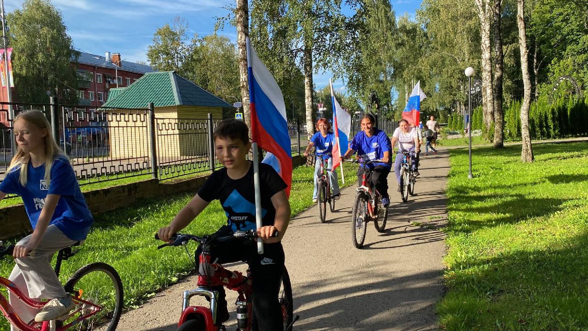 #велопробег, #молодаягвардия, #талдом. #единароссия, #спорт, #флаг