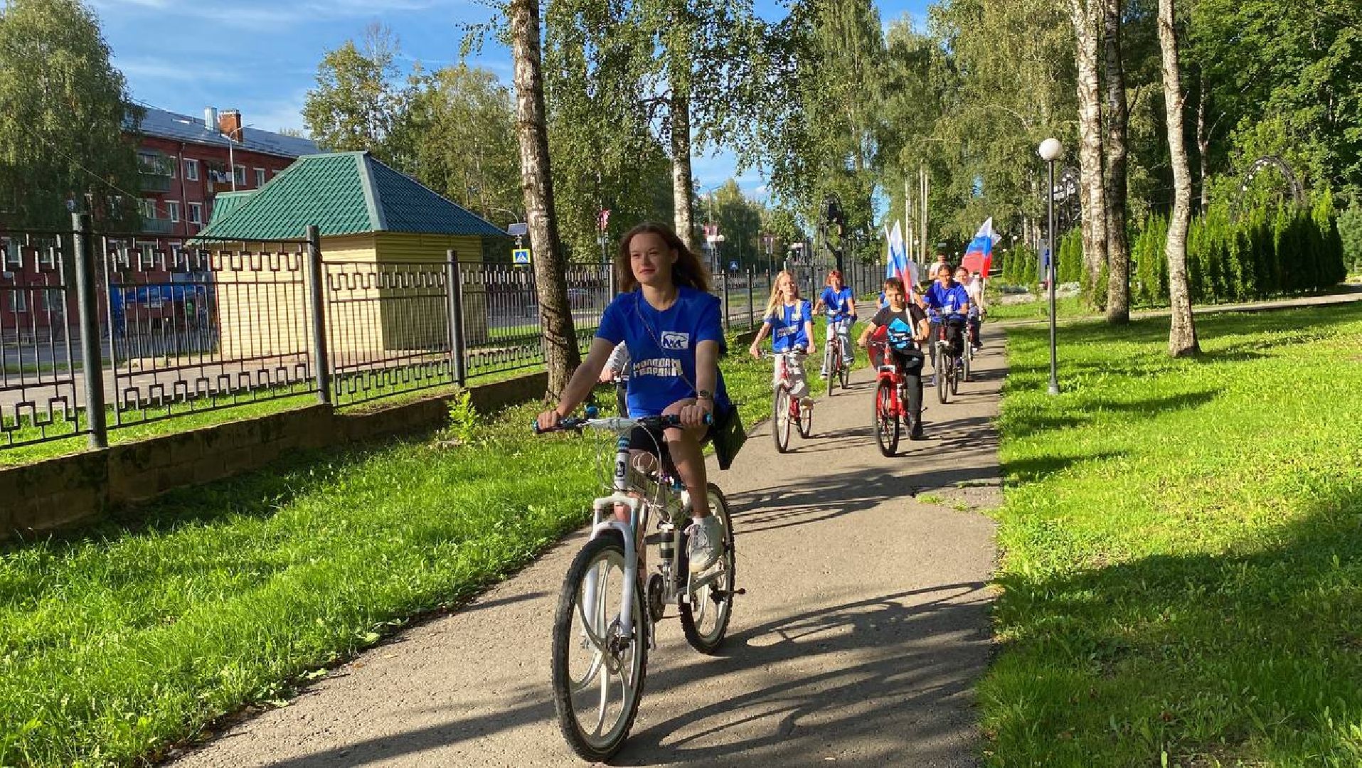 #велопробег, #молодаягвардия, #талдом. #единароссия, #спорт, #флаг