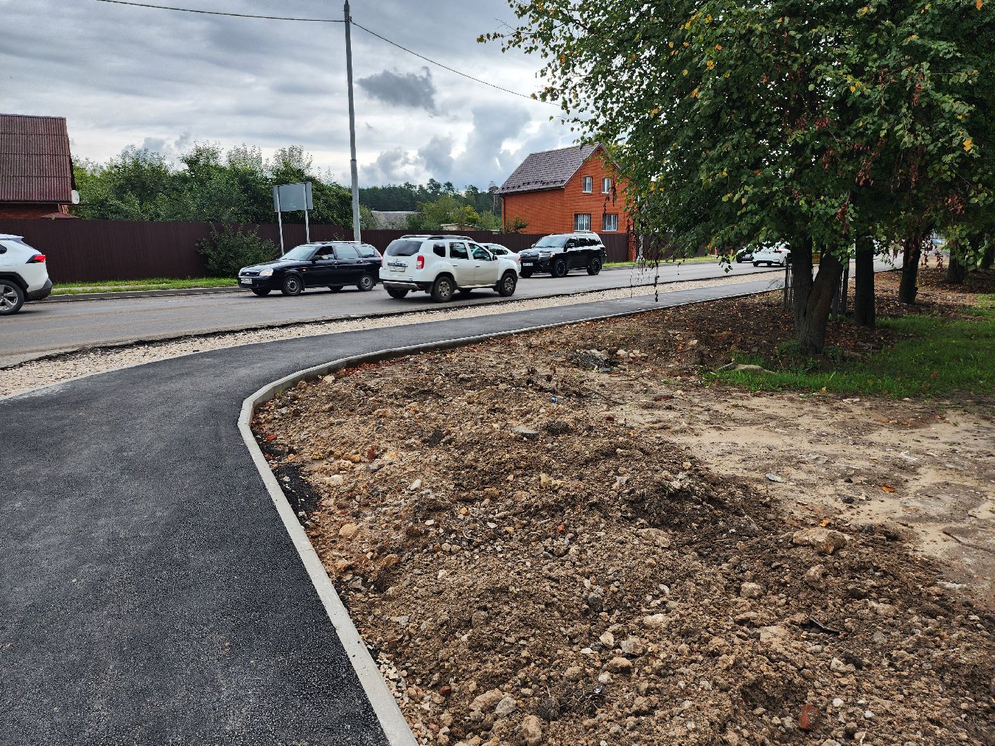 дороги, строительство дорог, тротуары, серпухов, поселок большевик, улица ленина,