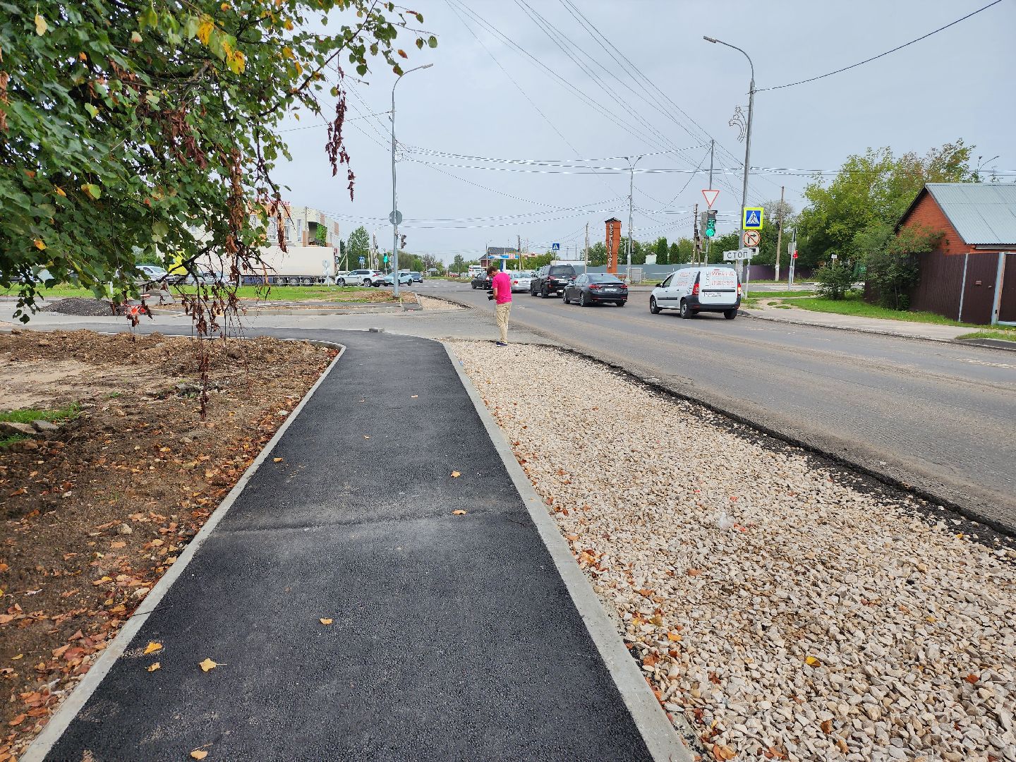 дороги, строительство дорог, тротуары, серпухов, поселок большевик, улица ленина,