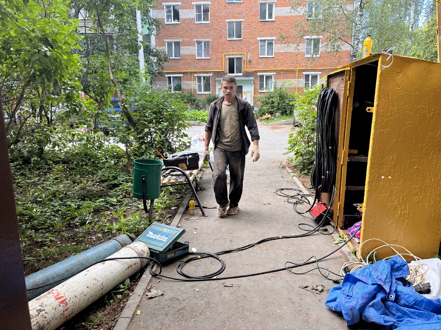 Шаховская, газ, замена газовых труб