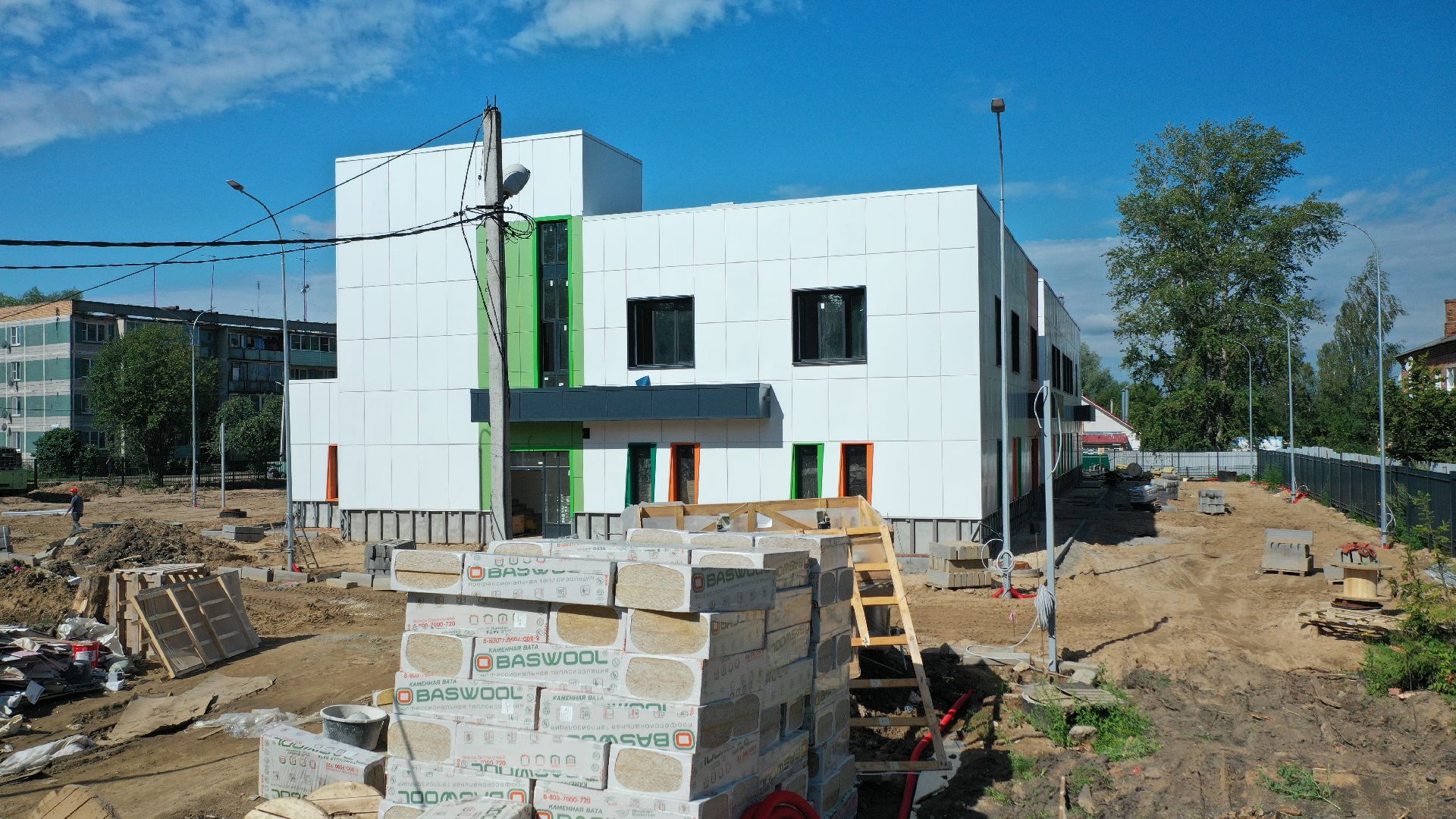 садик, строительство,видео с коптера,