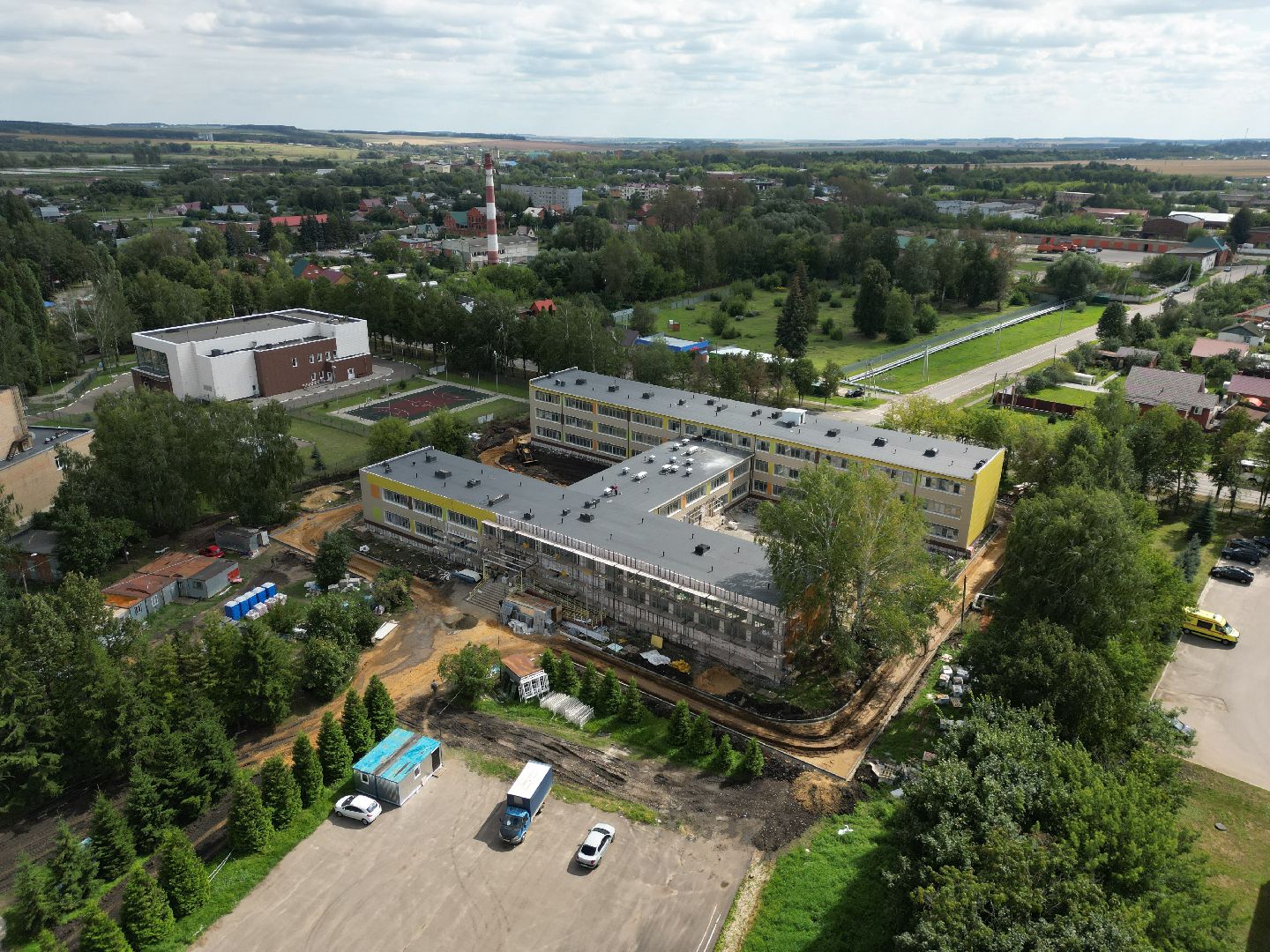 школа, серебряные пруды,видео с коптера,