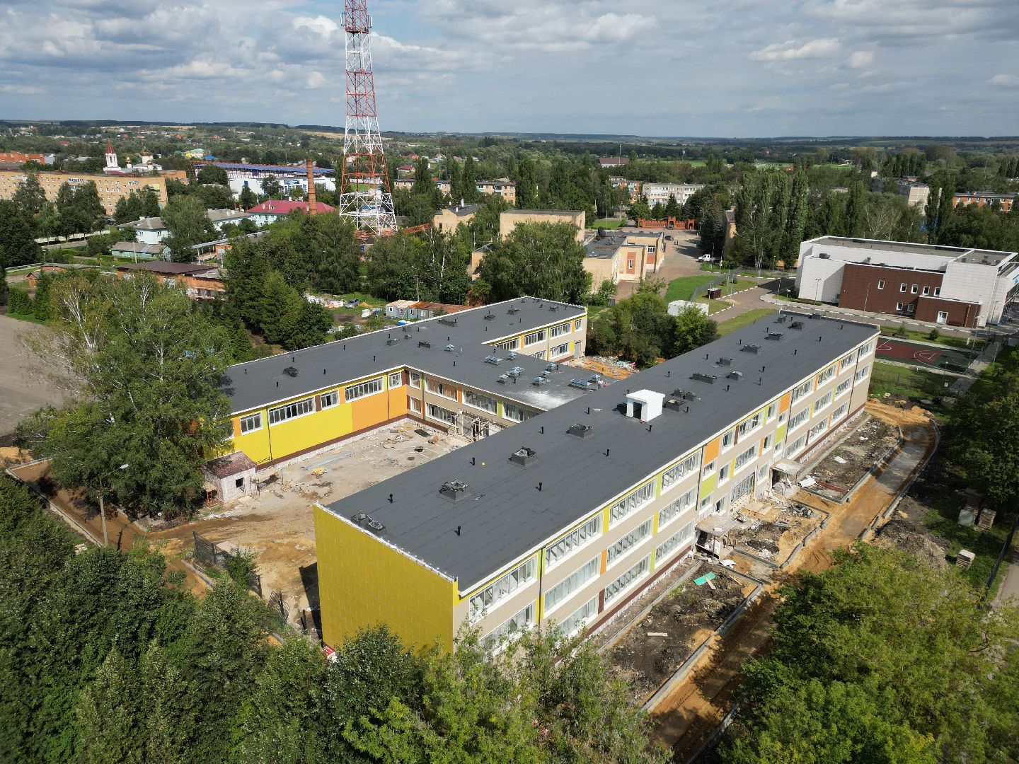 школа, серебряные пруды,видео с коптера,