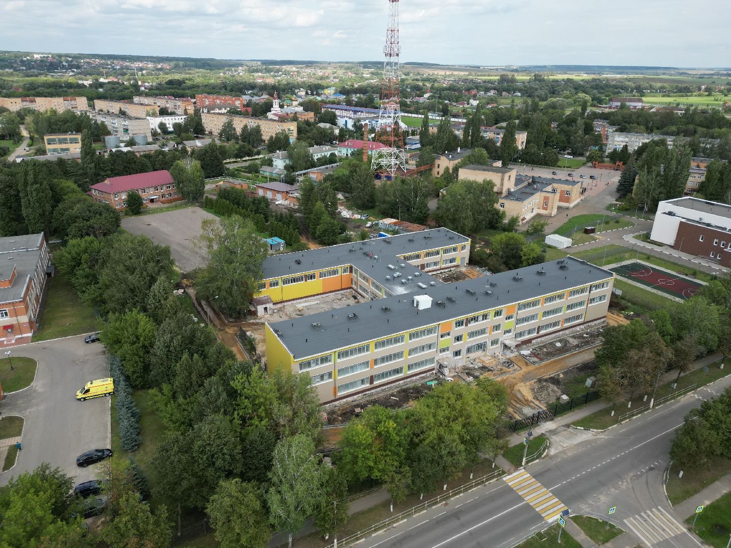 школа, серебряные пруды,видео с коптера,