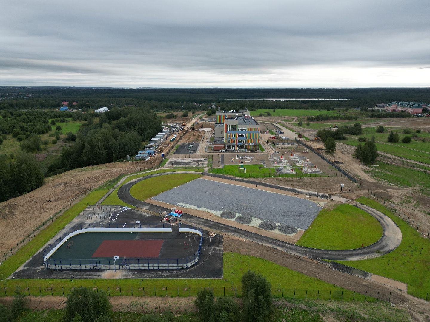 Школа, Дмитров,видео с коптера,