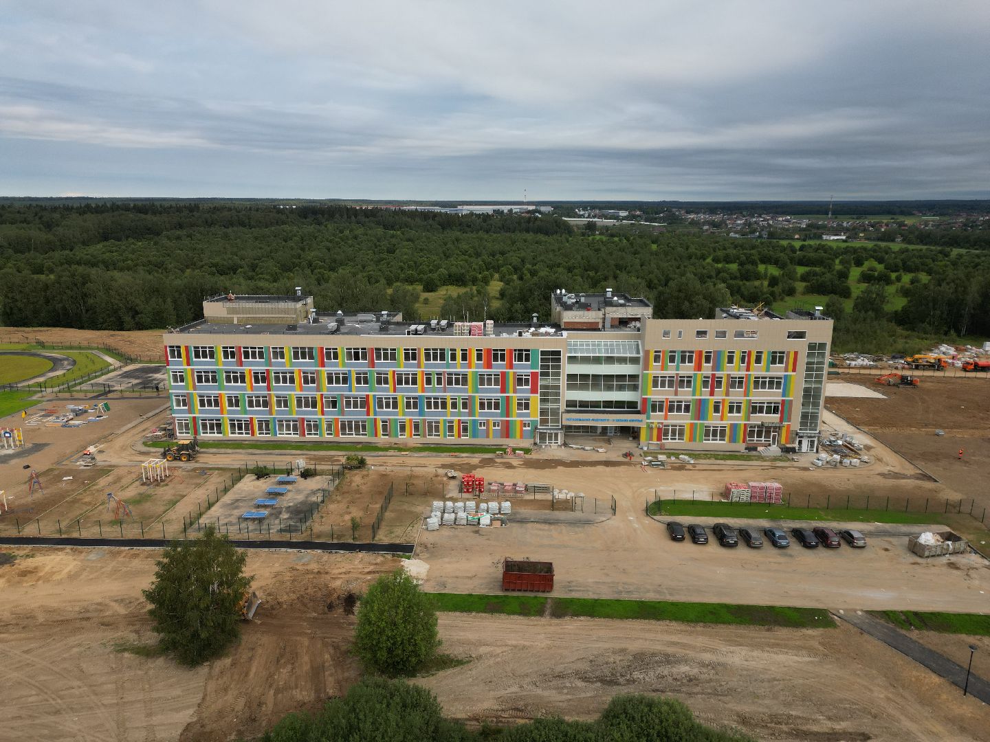 Школа, Дмитров,видео с коптера,