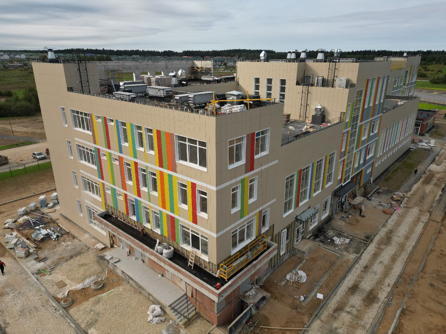 Школа, Дмитров,видео с коптера,