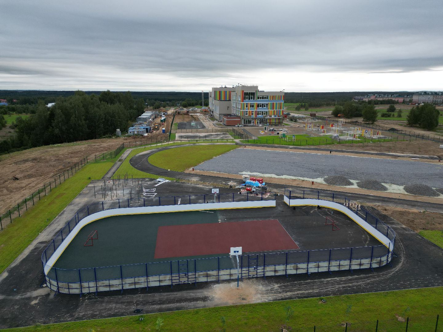 Школа, Дмитров,видео с коптера,