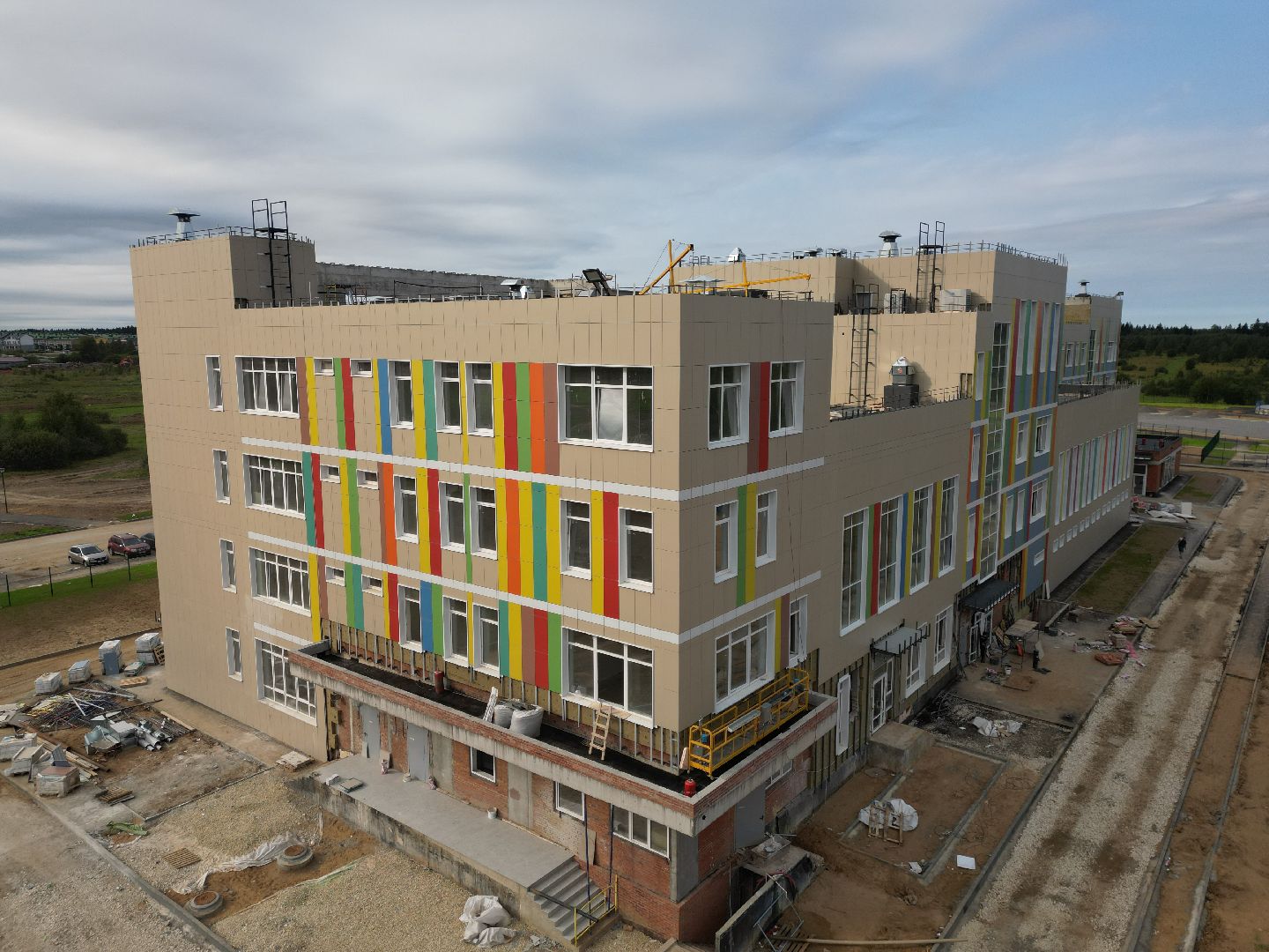 Школа, Дмитров,видео с коптера,