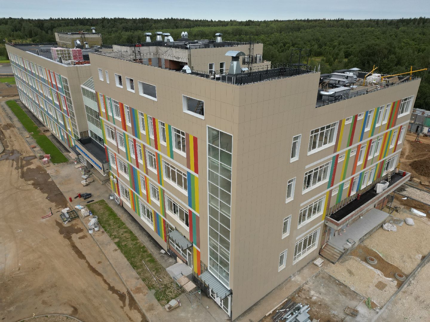 Школа, Дмитров,видео с коптера,