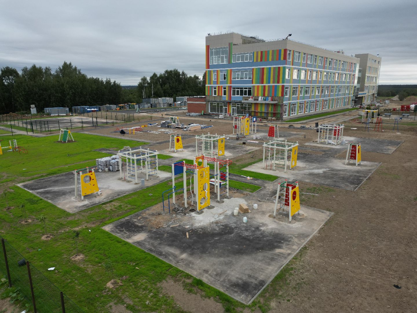 Школа, Дмитров,видео с коптера,