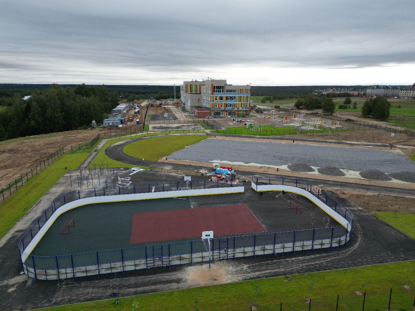 Школа, Дмитров,видео с коптера,