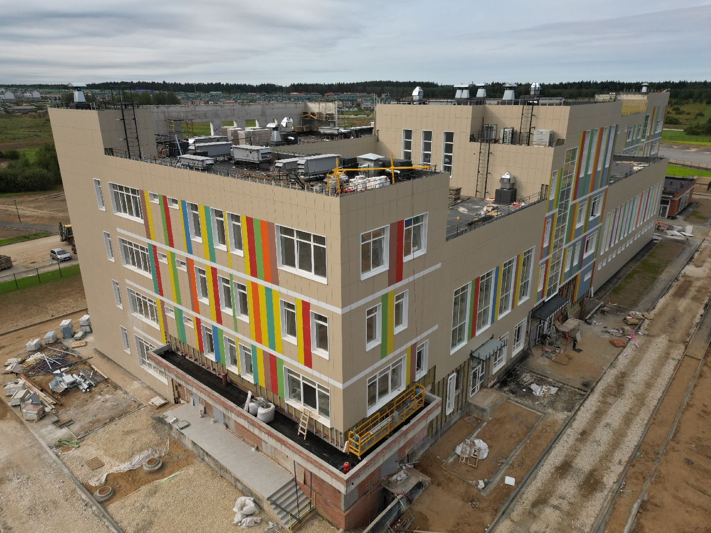 Школа, Дмитров,видео с коптера,