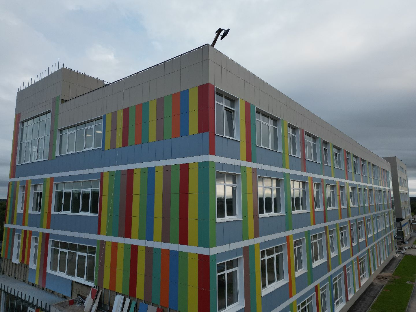 Школа, Дмитров,видео с коптера,