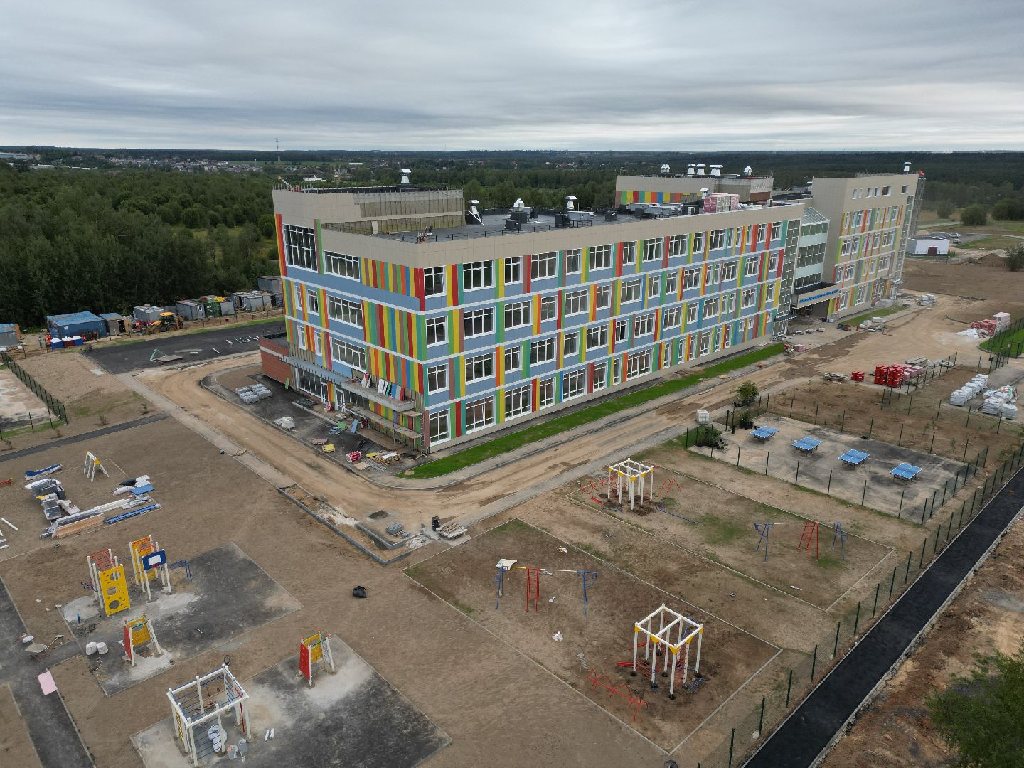 Школа, Дмитров,видео с коптера,