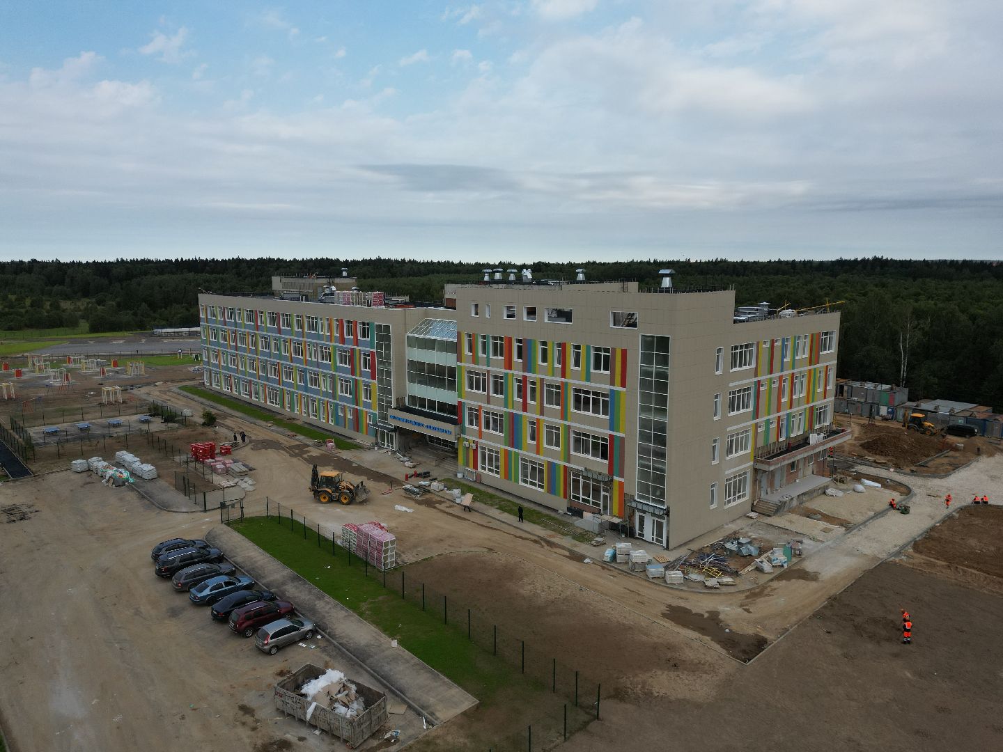 Школа, Дмитров,видео с коптера,