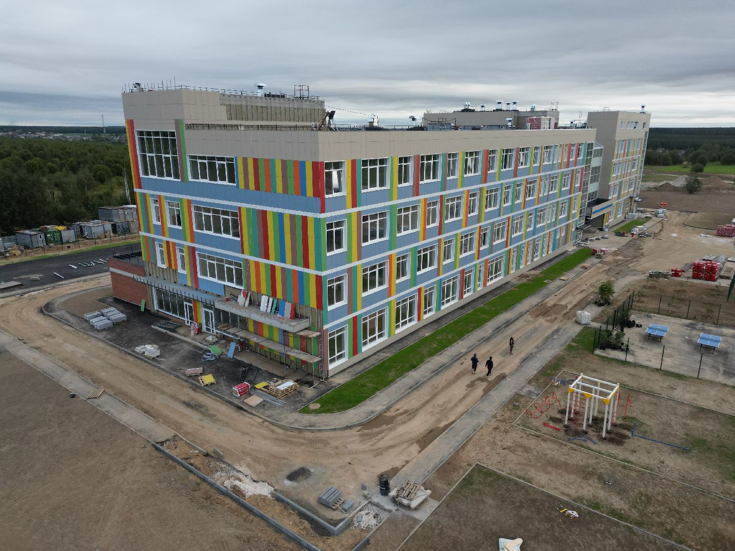 Школа, Дмитров,видео с коптера,