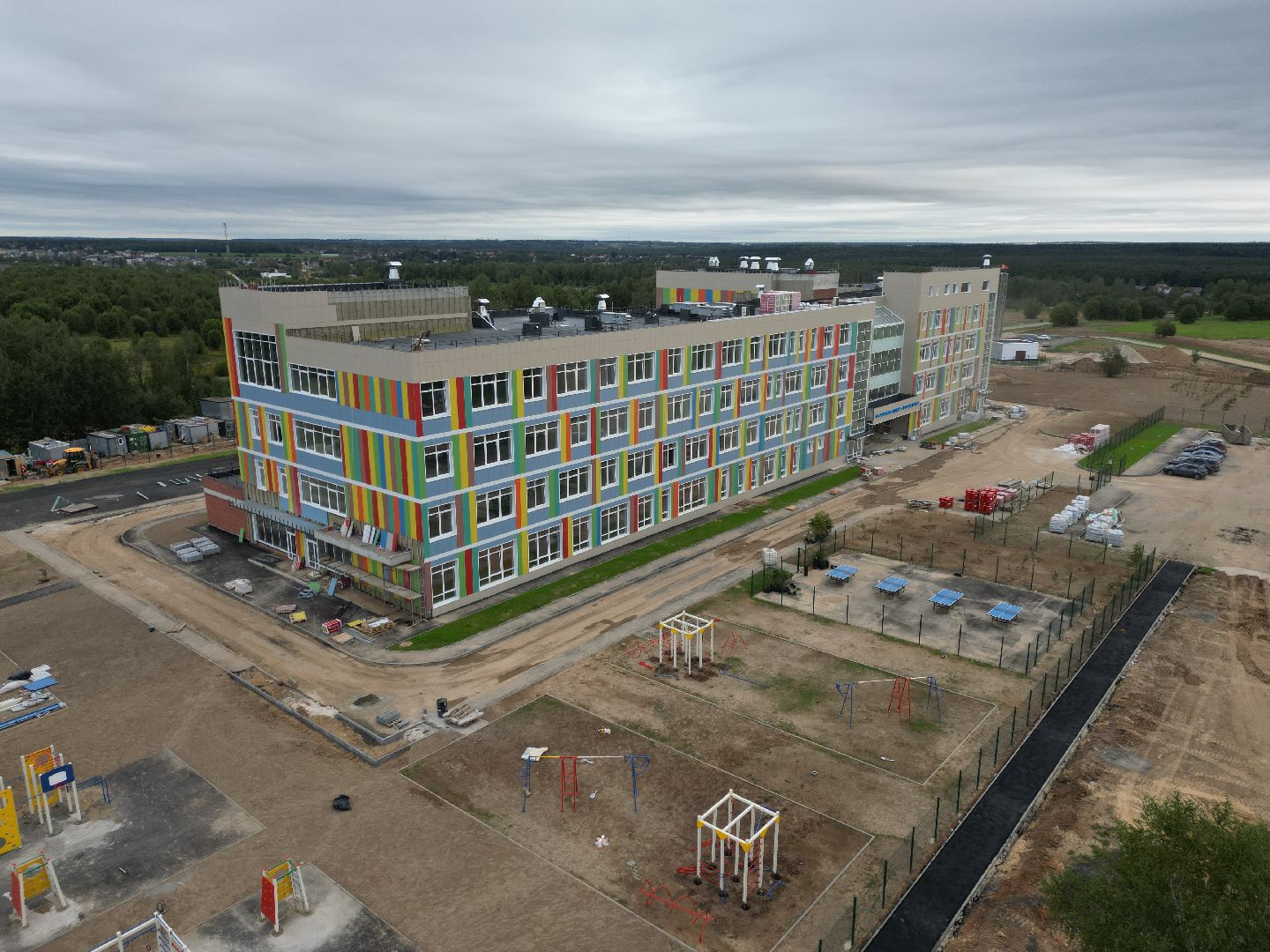 Школа, Дмитров,видео с коптера,