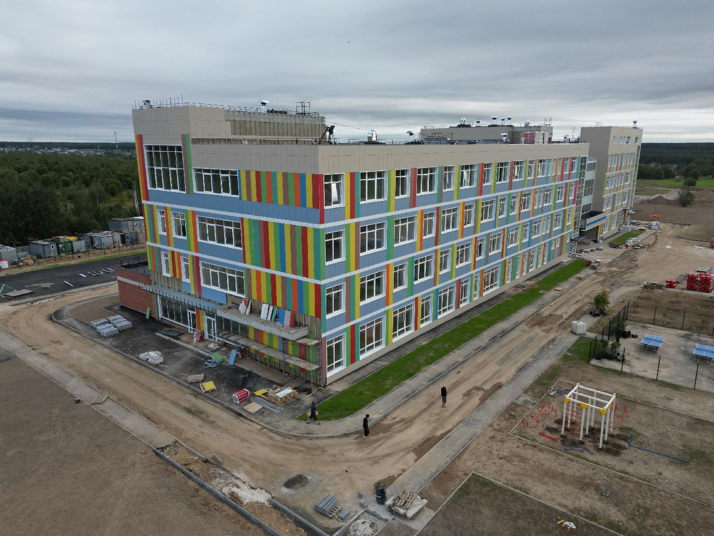 Школа, Дмитров,видео с коптера,