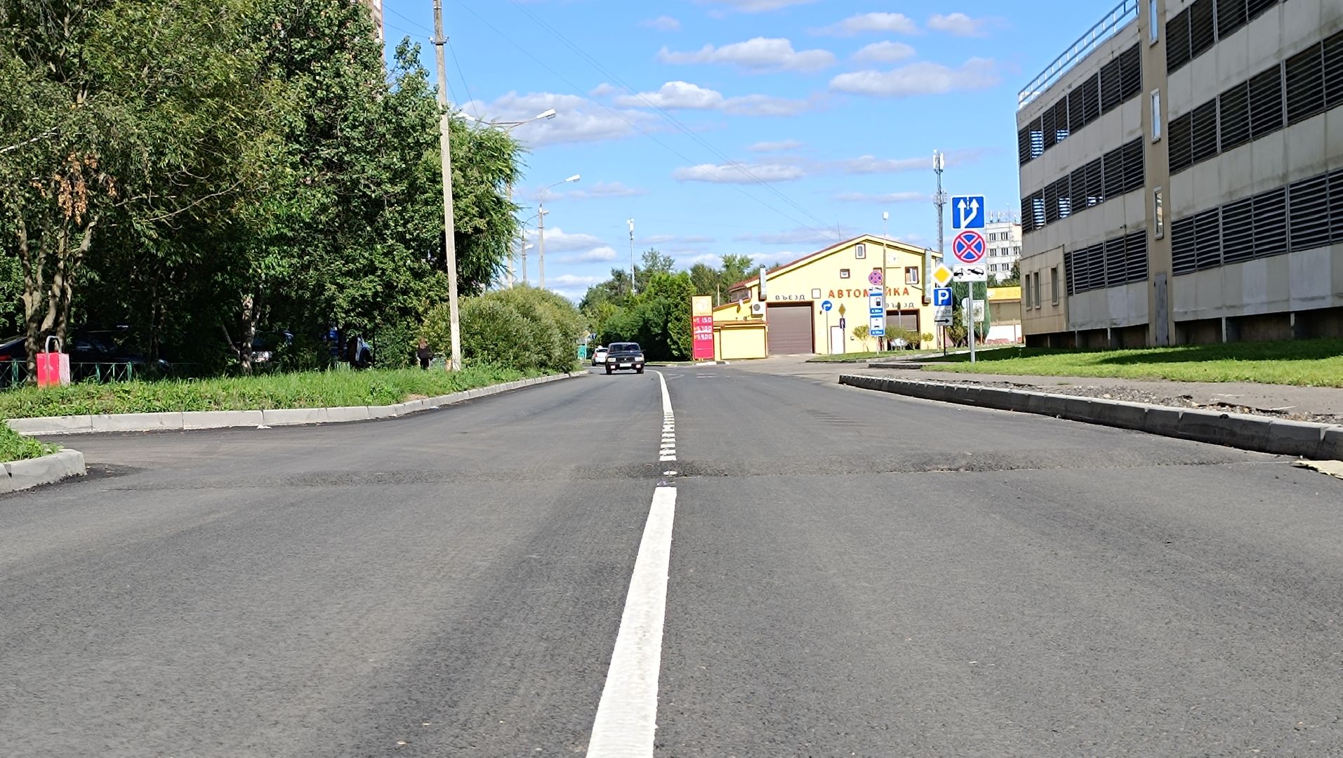 Лобня, дорога, разметка