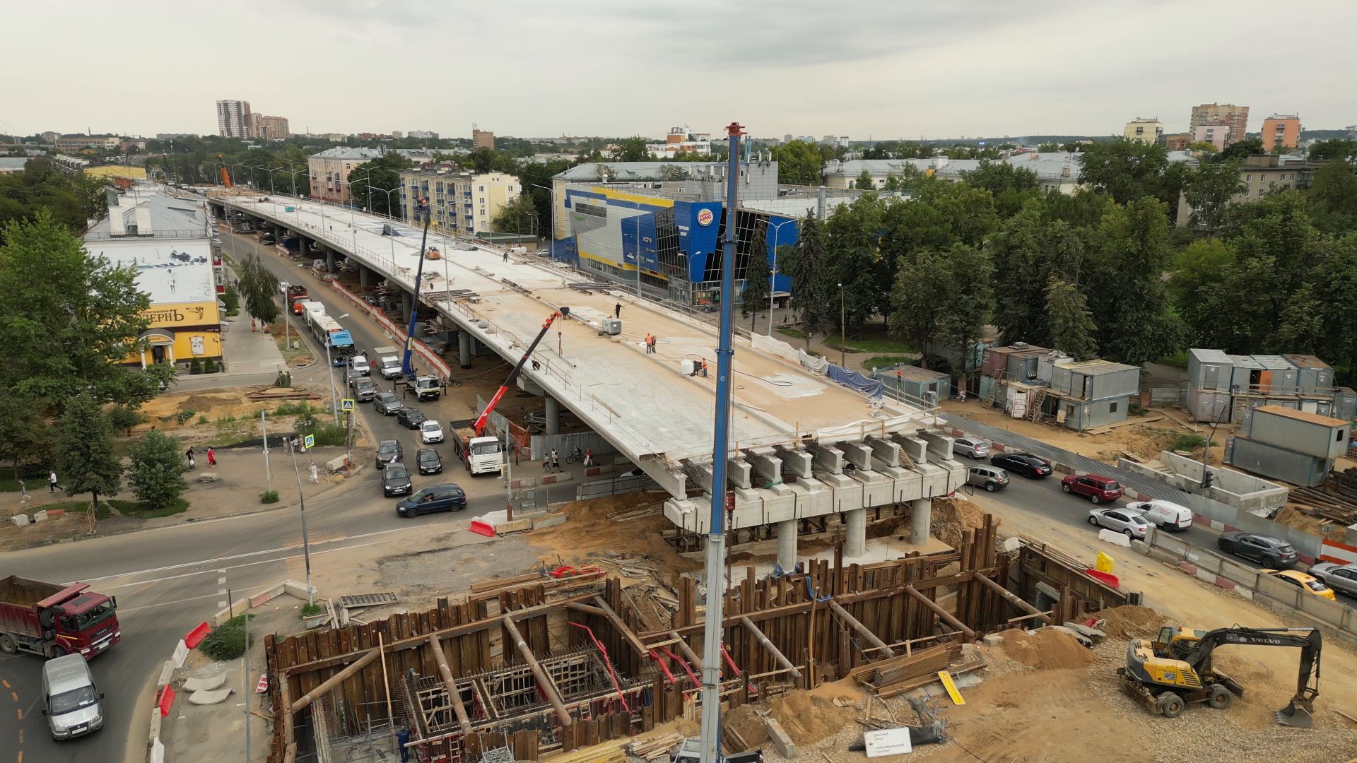 проспект, дороги,видео с коптера,