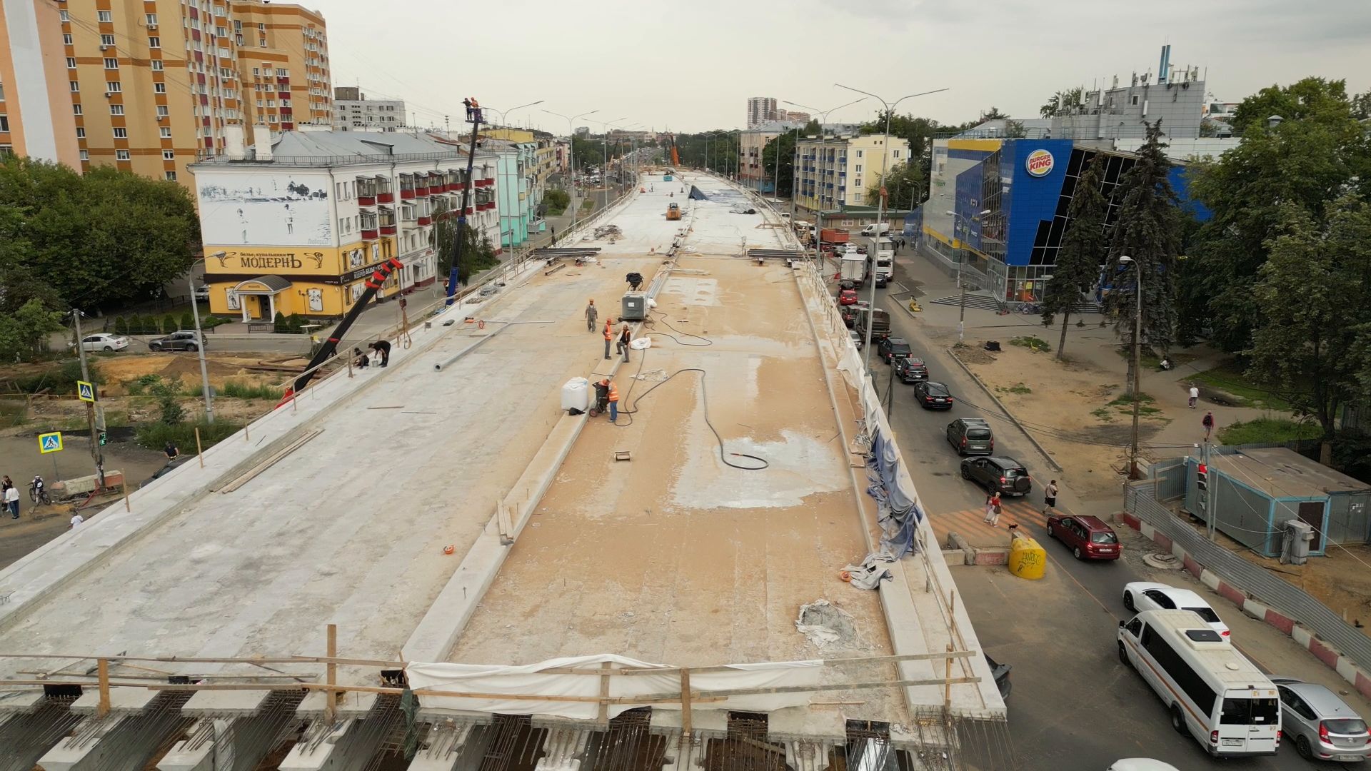 проспект, дороги,видео с коптера,