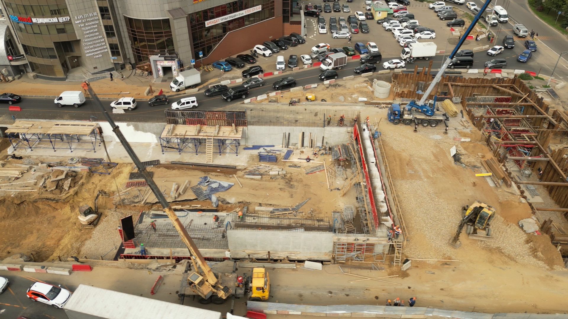 проспект, дороги,видео с коптера,