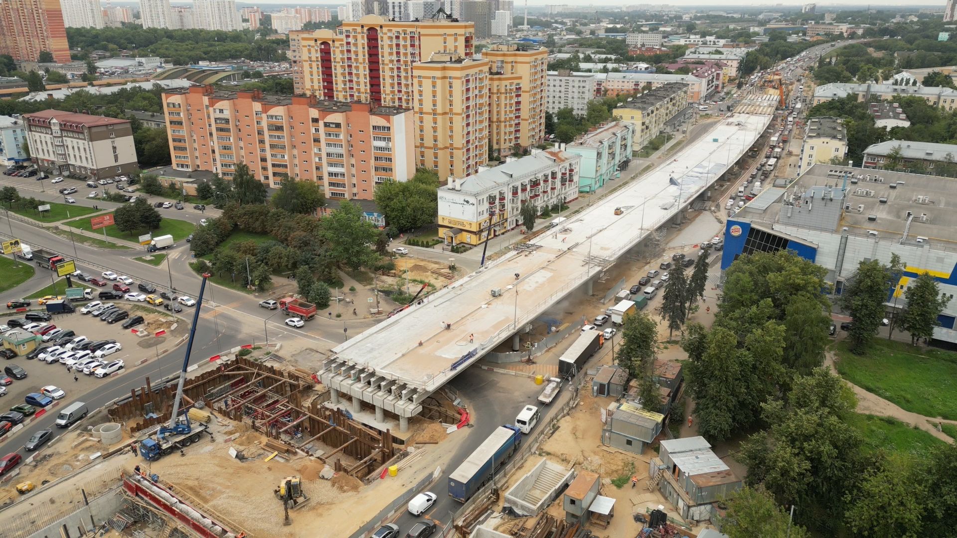 проспект, дороги,видео с коптера,