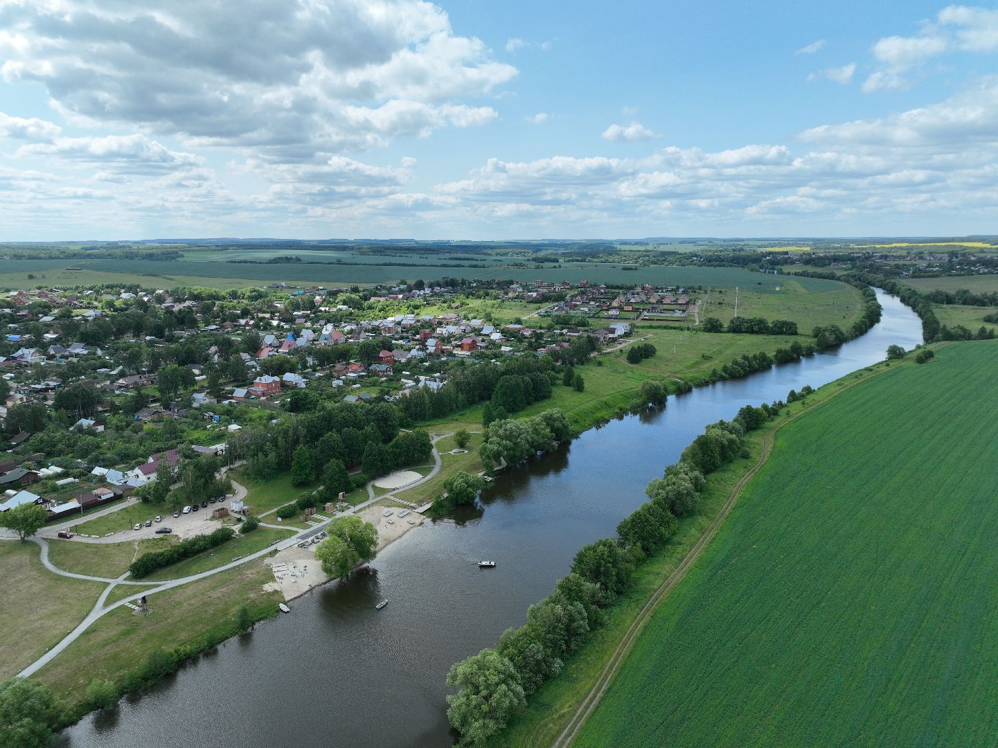 зарайск, туризм, река,видео с коптера,