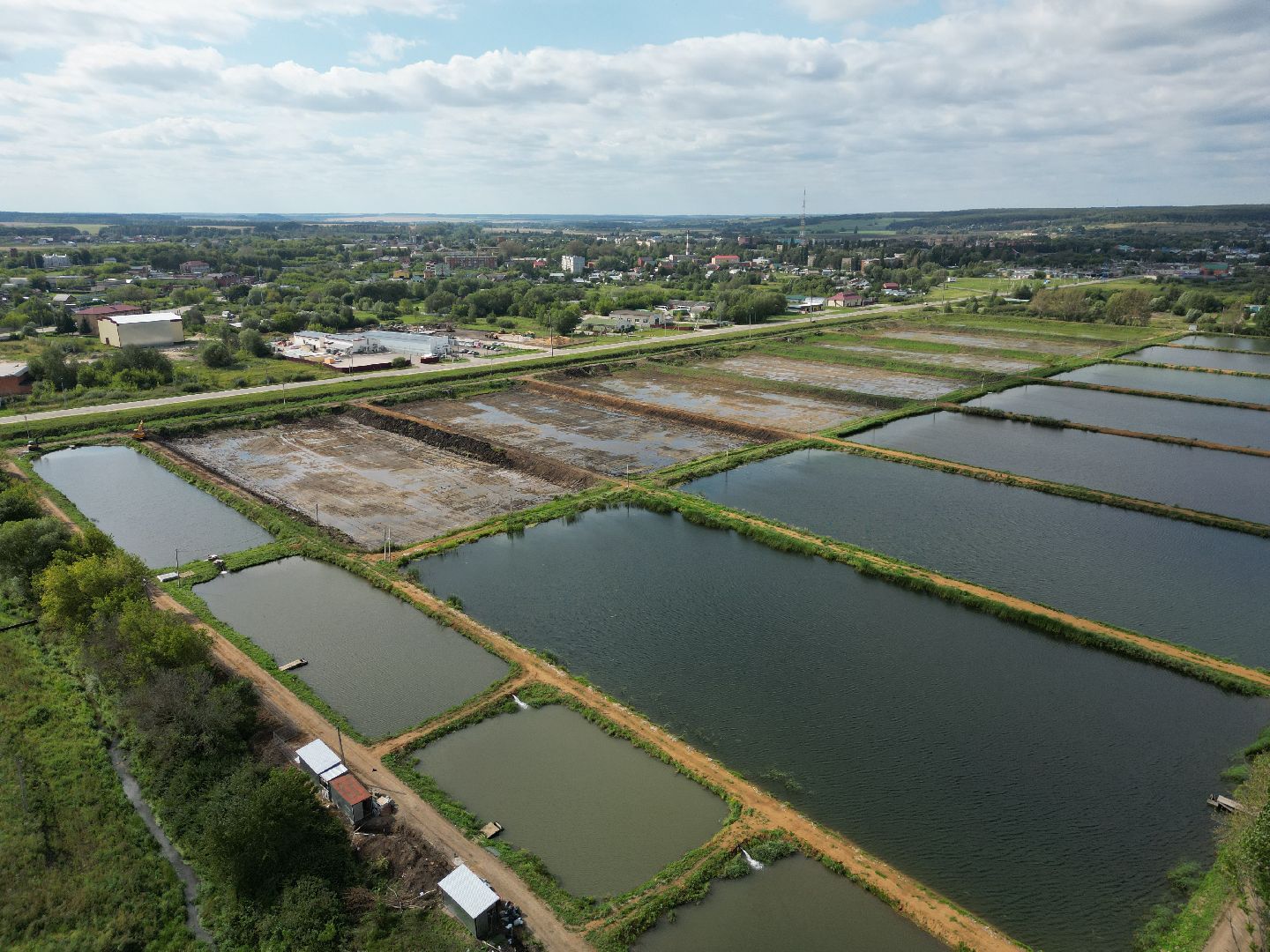 осетр, хозяйство,видео с коптера,