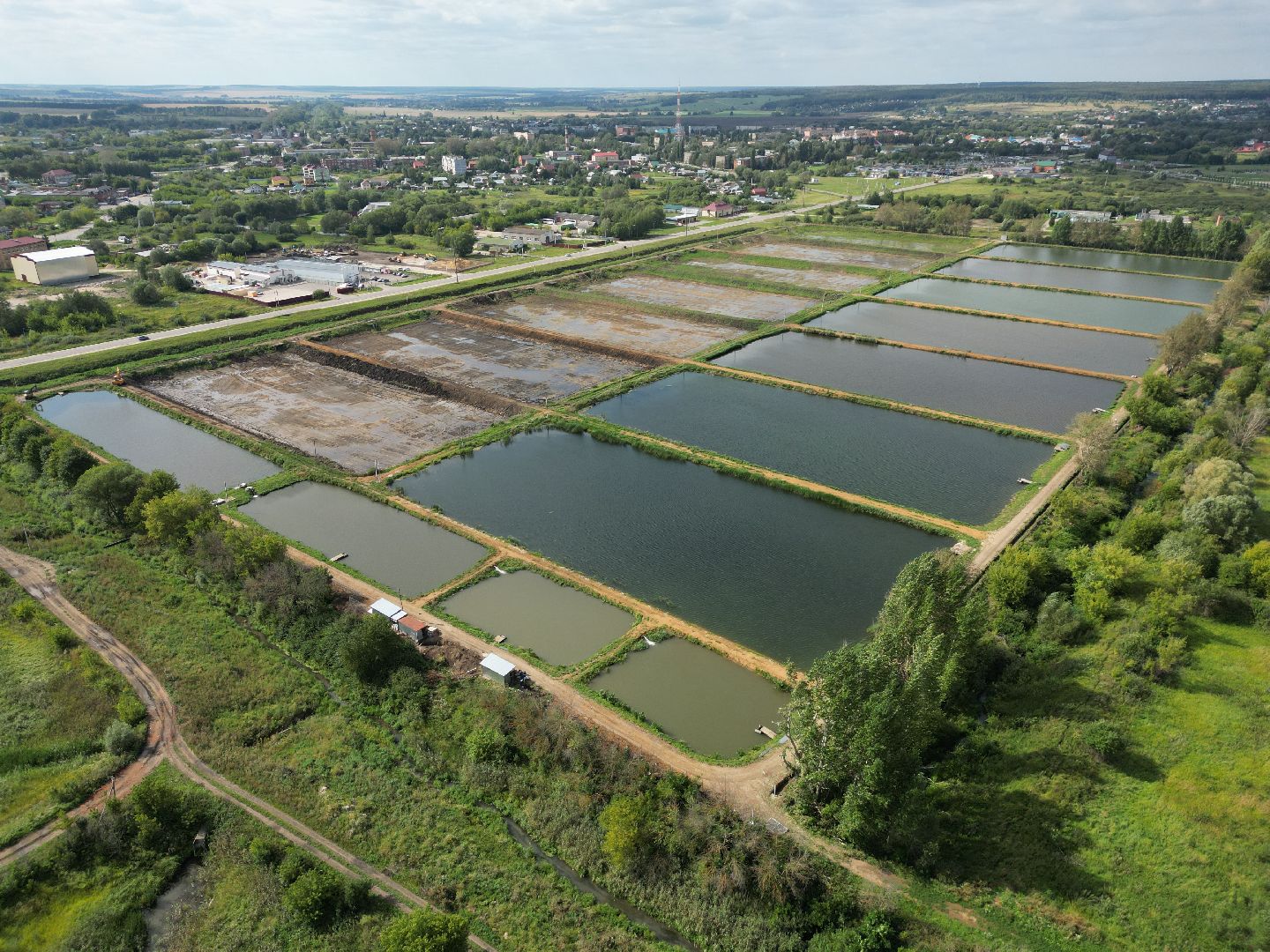 осетр, хозяйство,видео с коптера,