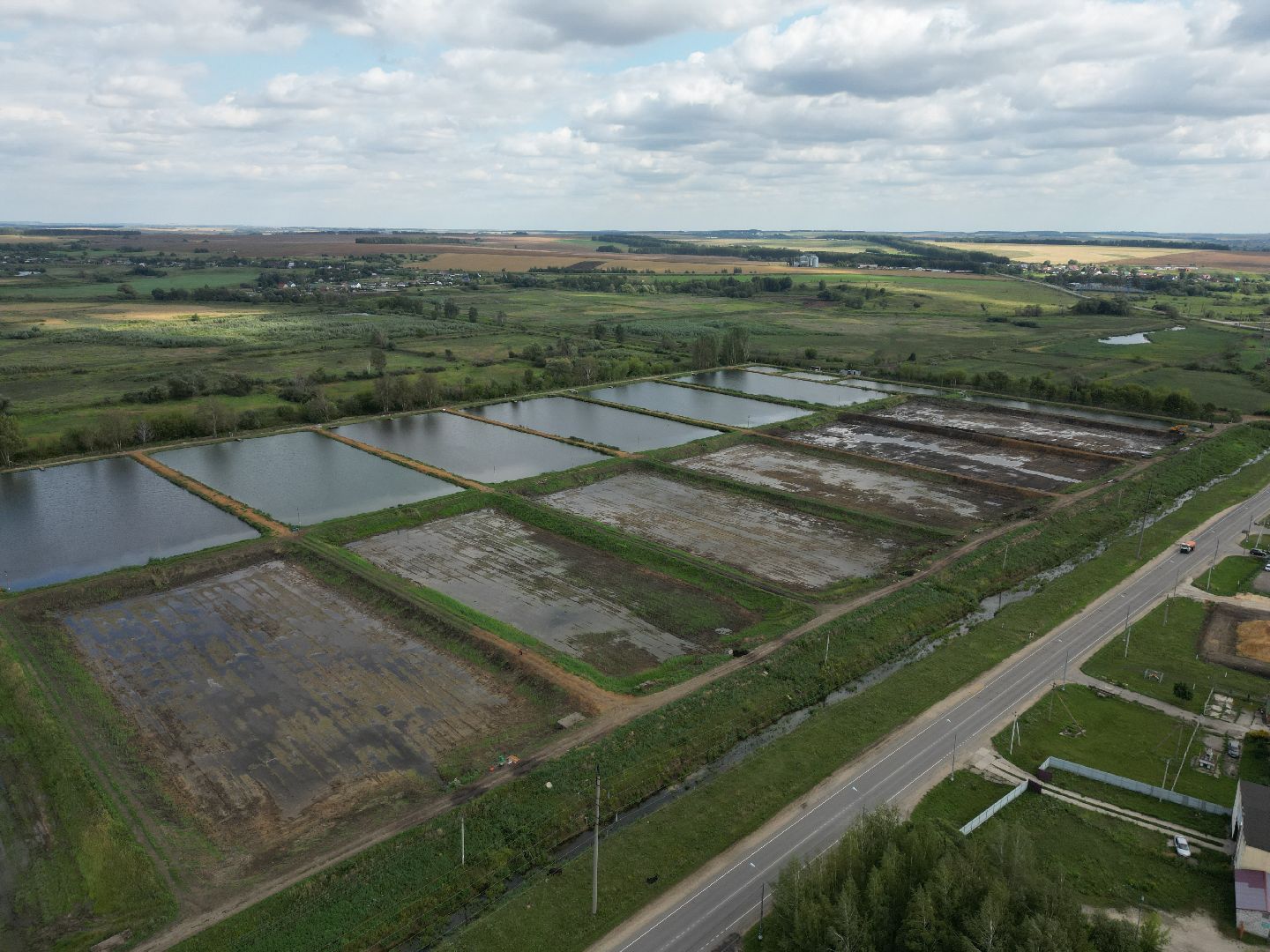 осетр, хозяйство,видео с коптера,