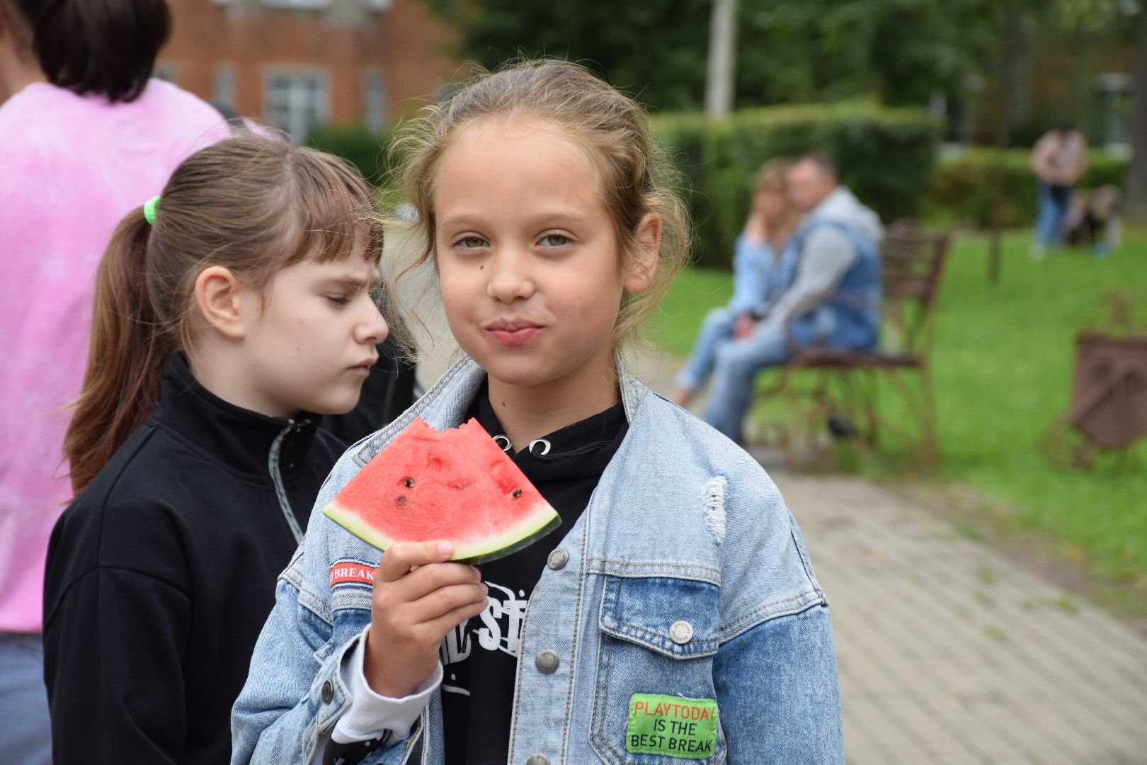 Павловский Посад, городской округ Павловский Посад, люди, арбузы, дети, пикник, лето, парк