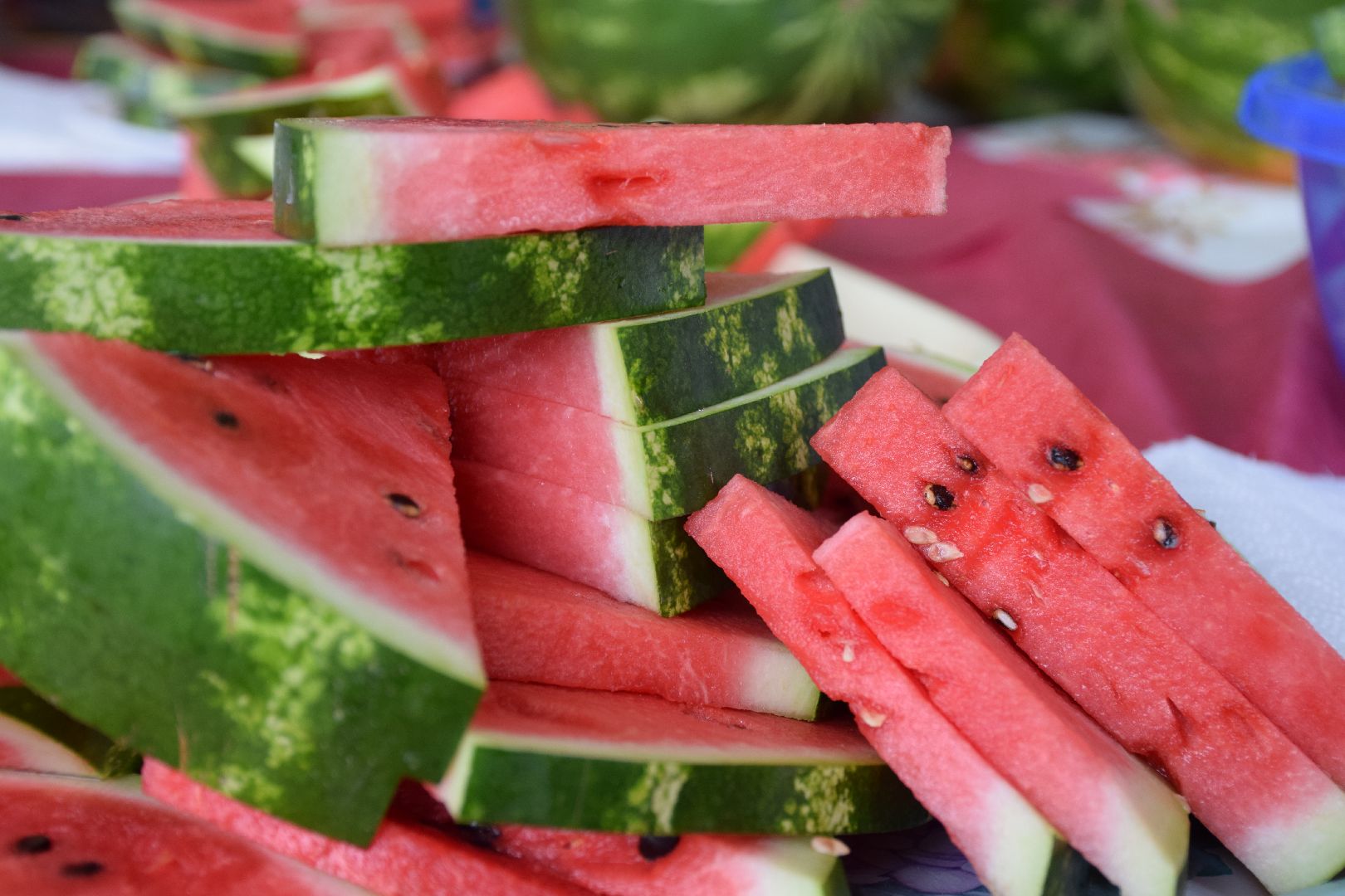 Павловский Посад, городской округ Павловский Посад, люди, арбузы, дети, пикник, лето, парк