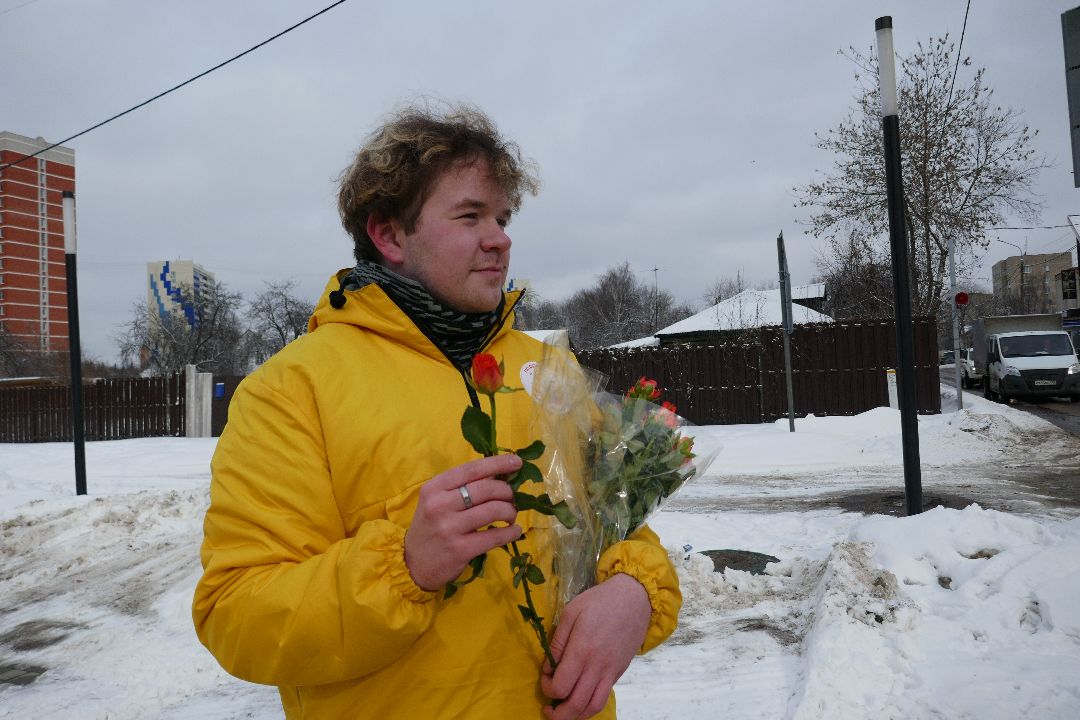 Подольск, цветы, поздравление, волонтеры, весна