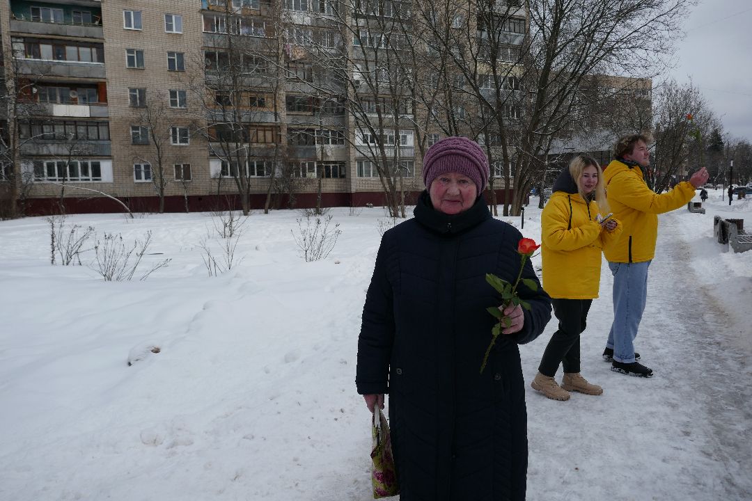 Подольск, цветы, поздравление, волонтеры, весна