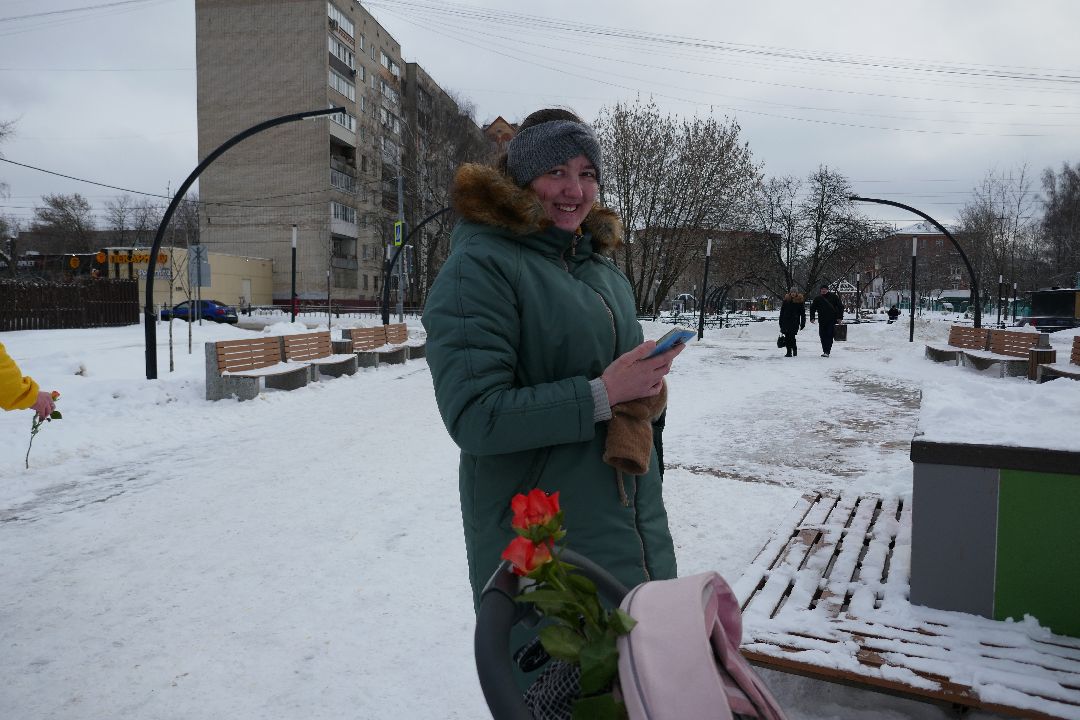 Подольск, цветы, поздравление, волонтеры, весна