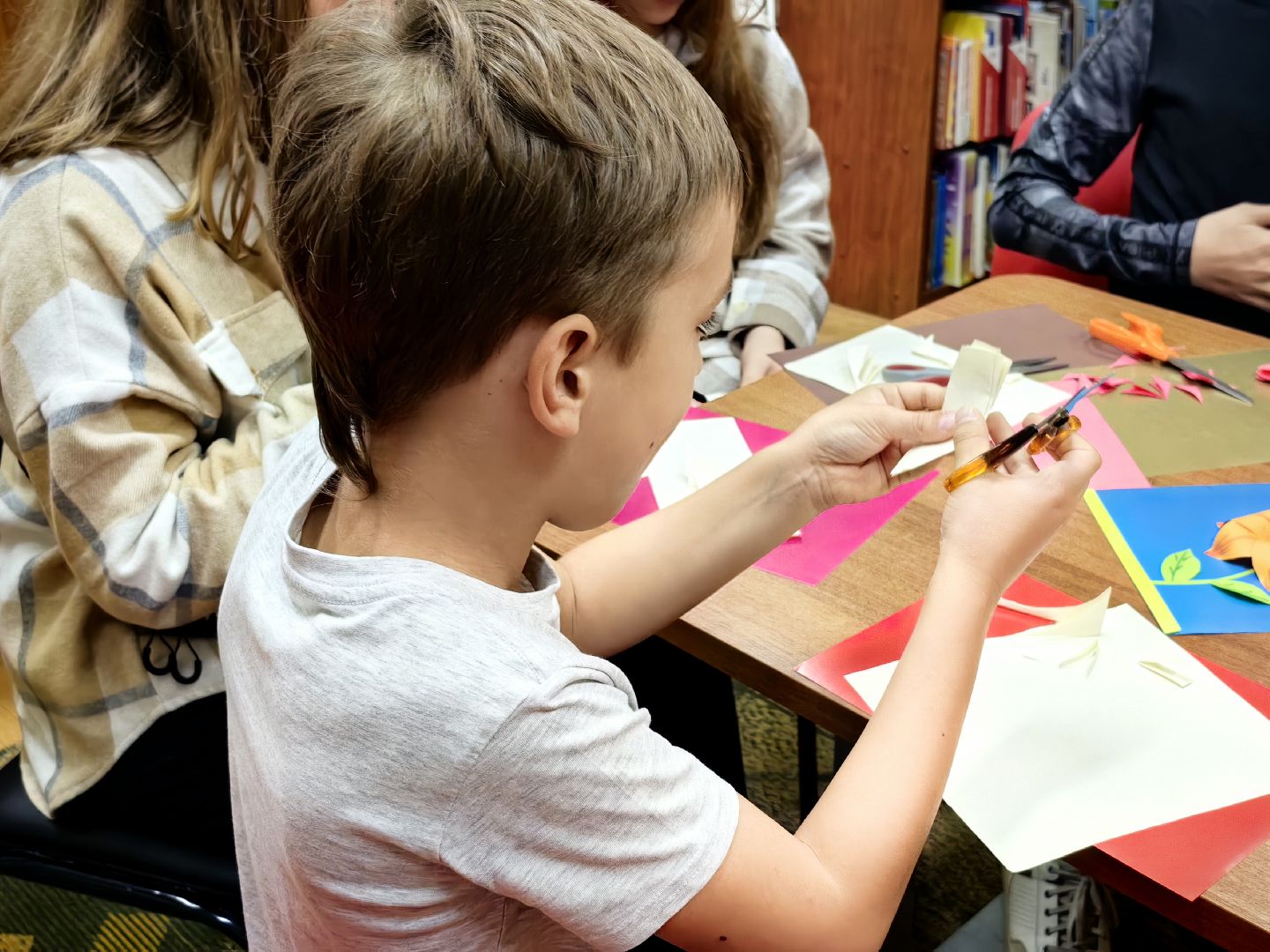 Мастер-класс, картон, цветок, лето, библиотека