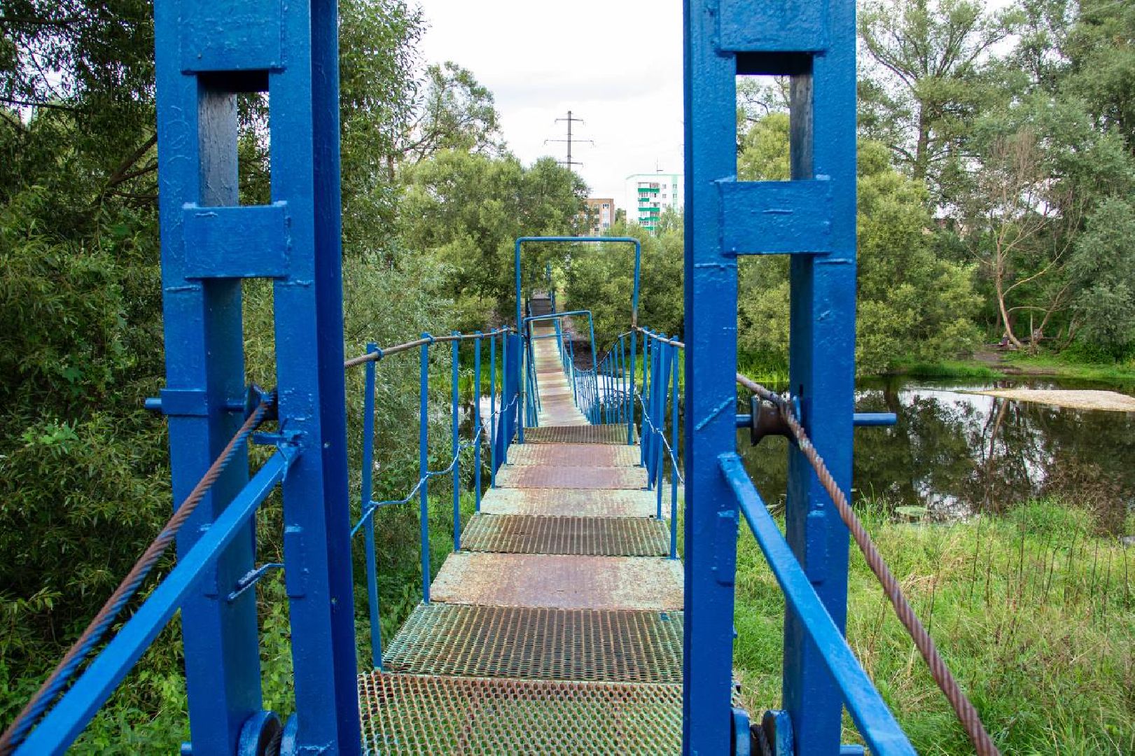 Подольск, подвесной мост, ремонт завершен, население, Дубровицы