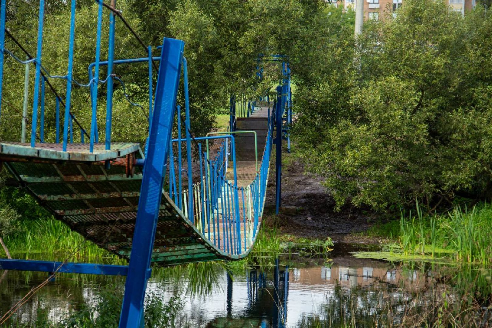 Подольск, подвесной мост, ремонт завершен, население, Дубровицы