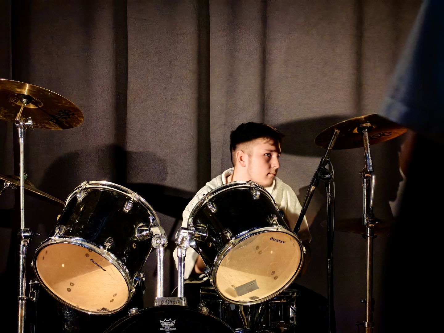 Рок, концерт, группа, барабанщик