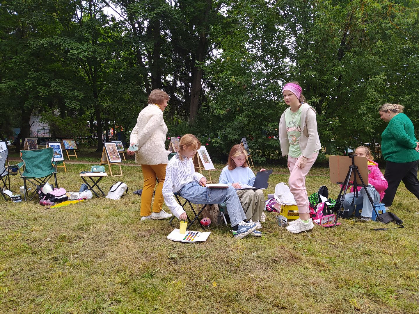 Нахабино, картины, день города, художники, дети