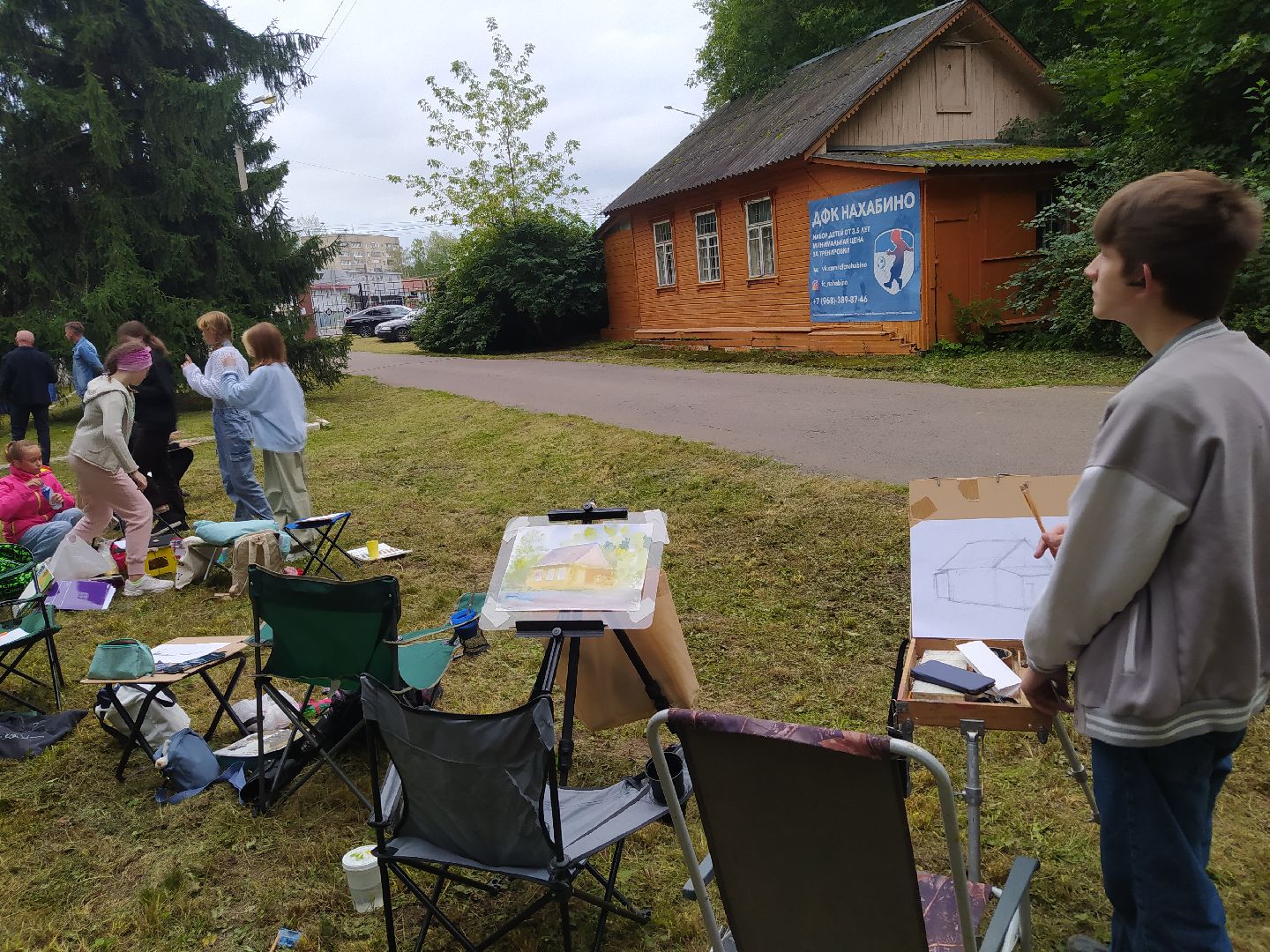 Нахабино, картины, день города, художники, дети