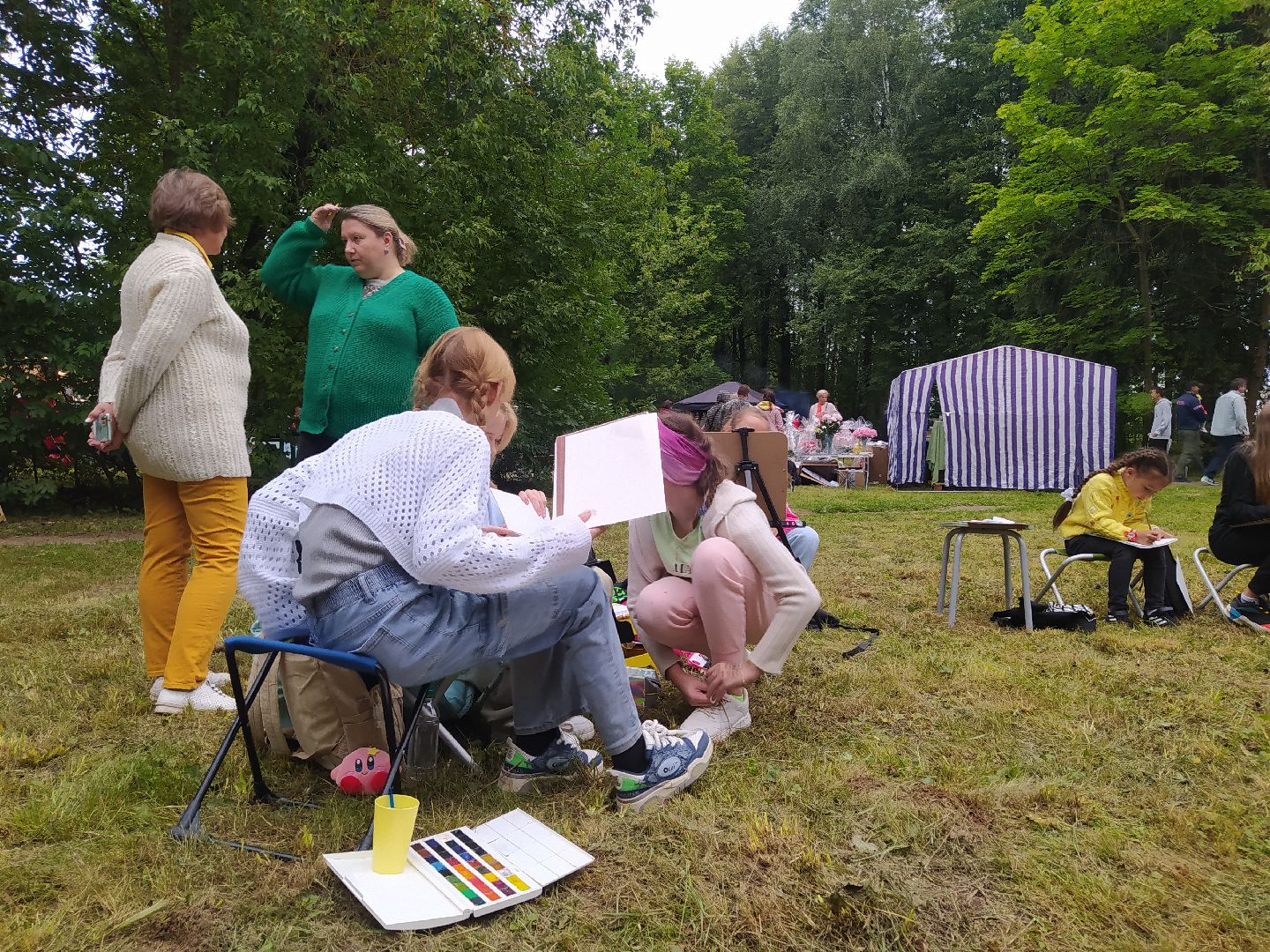 Нахабино, картины, день города, художники, дети