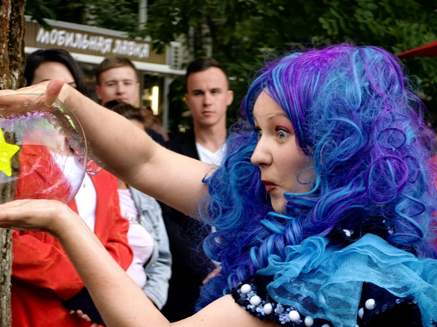 Мыльный пузырь, парк, дети, шоу