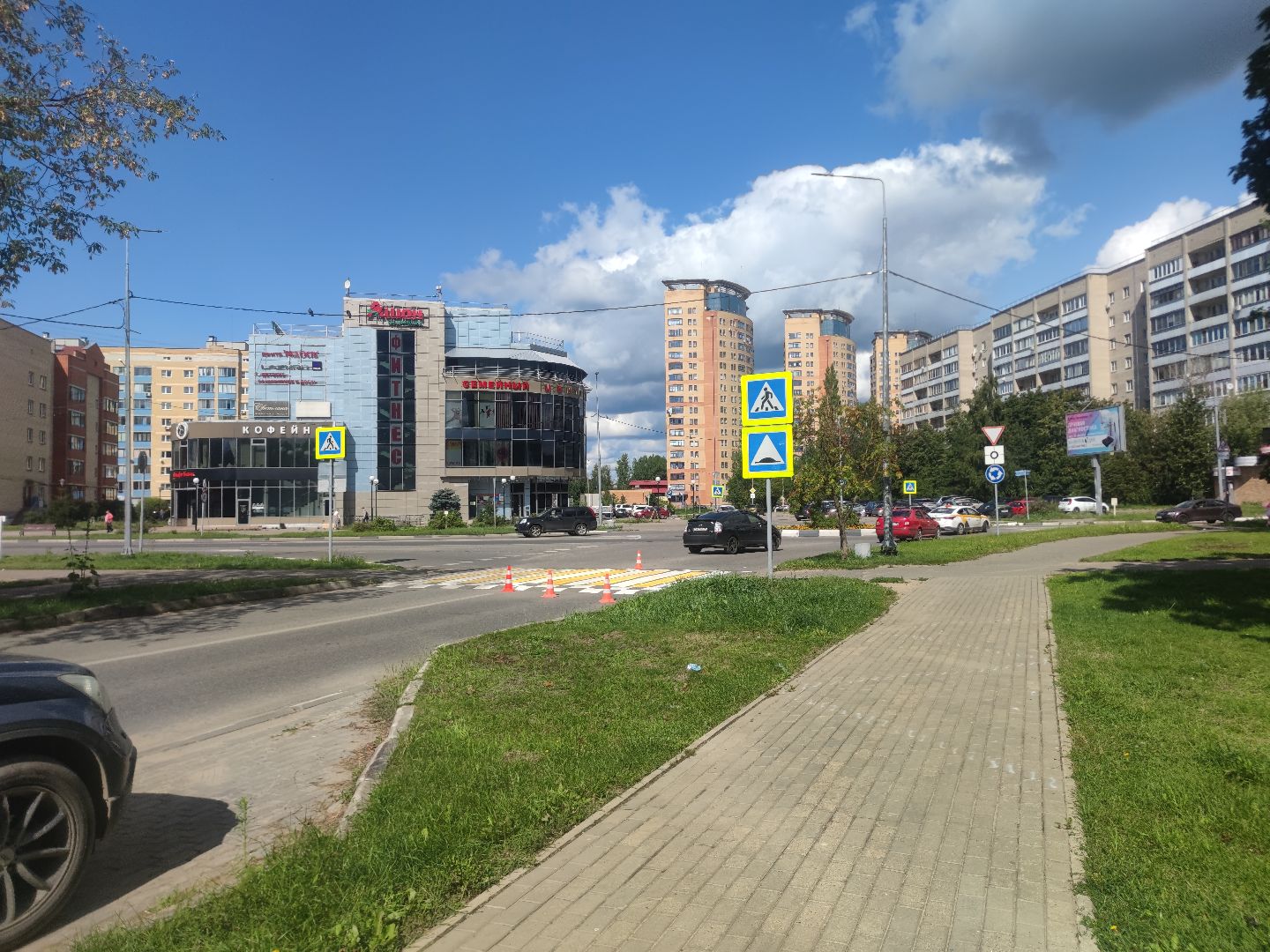 Разметка, дорожные работы, коммунальщики, Дубна