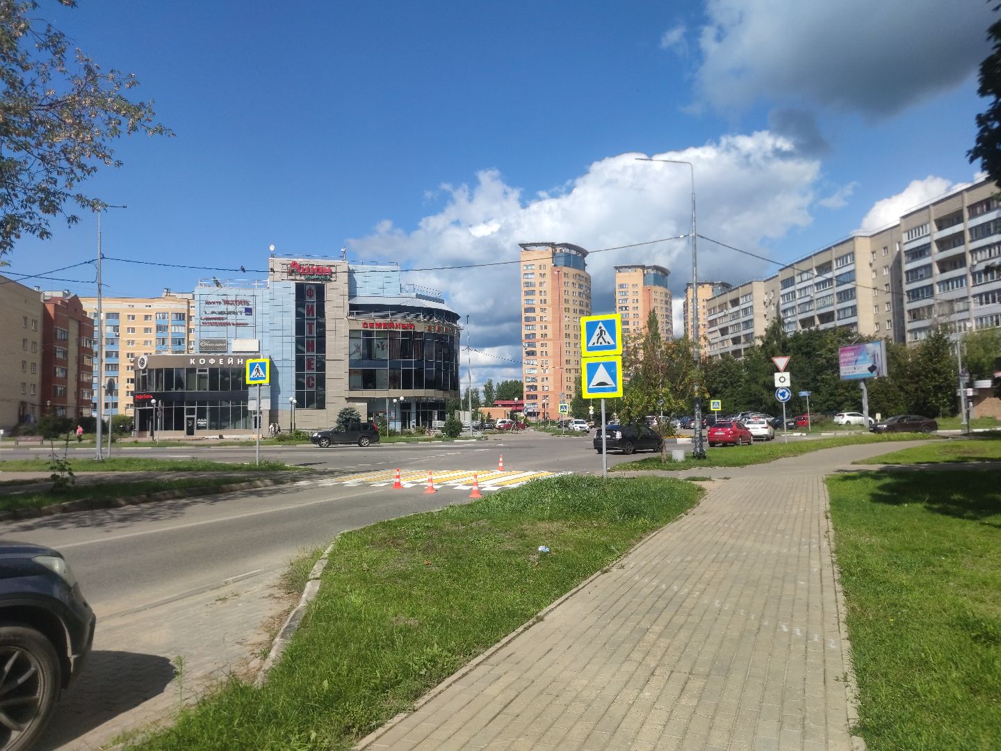 Разметка, дорожные работы, коммунальщики, Дубна