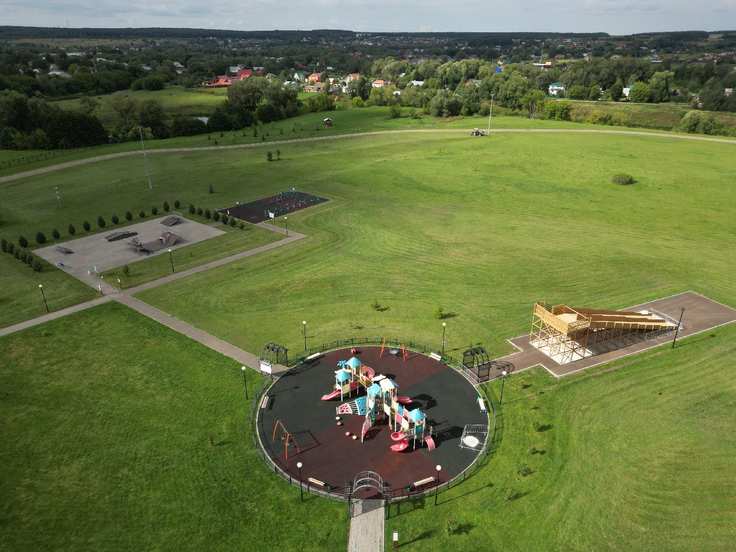 парк, отдых,видео с коптера,